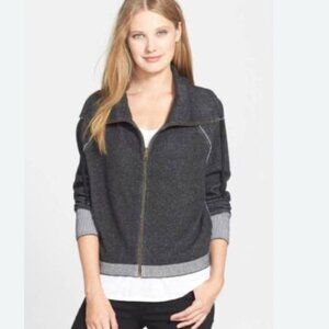 Eileen Fisher Funnel Neck Zip Up Jacket Extra Large